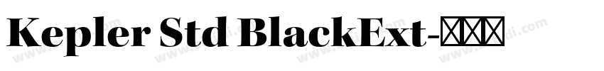 Kepler Std BlackExt字体转换